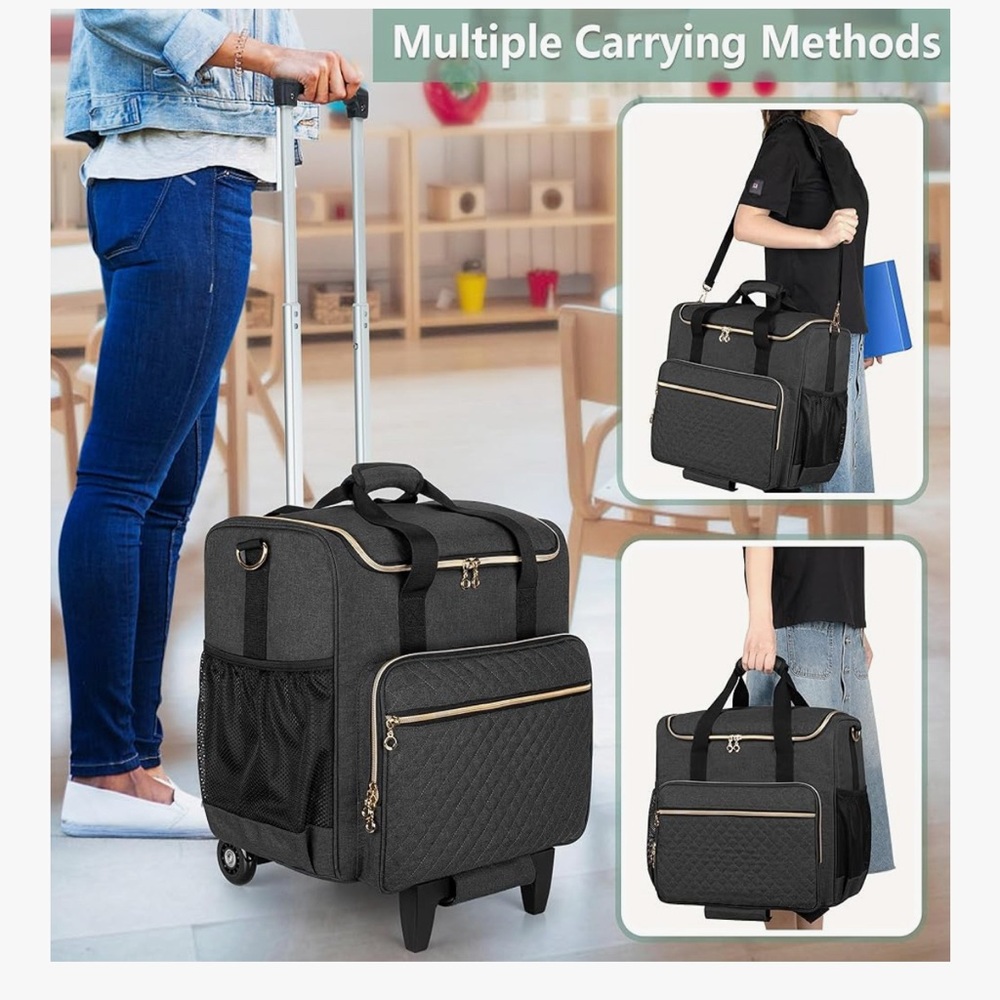 Rolling Travel Duffel Bag with Wheels & Telescoping Handle - Picture 16 of 16